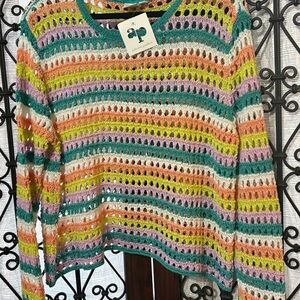 Adyson Parker Multicolor Crochet Top